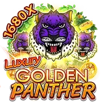 luxury golden panther icon